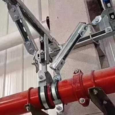 水管抗震支架 消防管道侧纵双向 成品消防抗震支吊架
